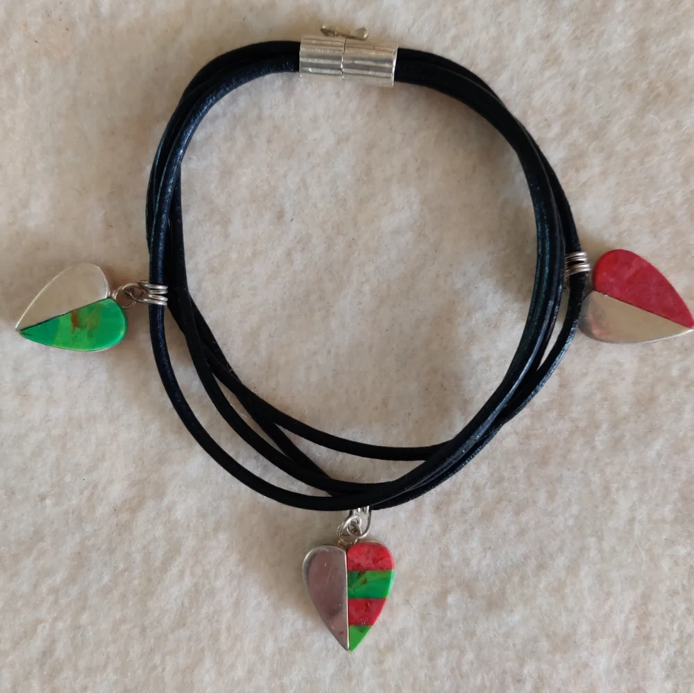 Vintage sterling Jay King desert rose trading semi precious stone bracel… - Picture 7 of 12